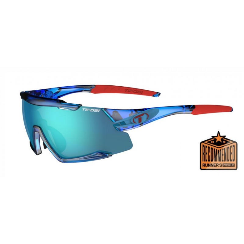 Tifosi Aethon Interchangeable Glasses Crystal Blue (Clarion Blue, AC Red And Clear Lenses)