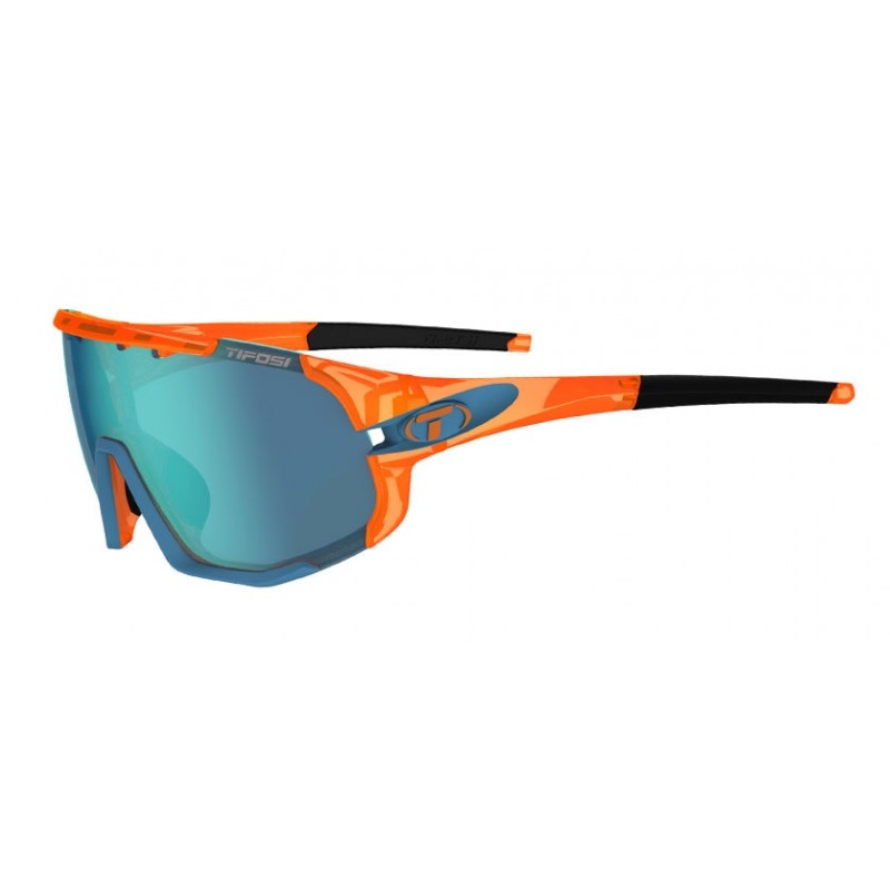 Tifosi Sledge Interchangeable Glasses Crystal Orange (Clarion Blue, AC Red And Clear Lenses)