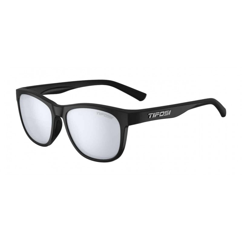 Tifosi Swank Satin Glasses Black ( Smoke Bright Blue Lens)