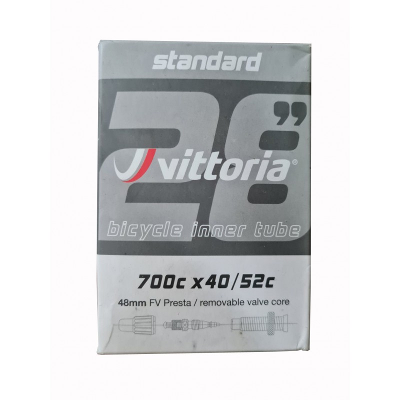 Vittoria 700X40/52C Presta 48mm Standard Bicycle Tube