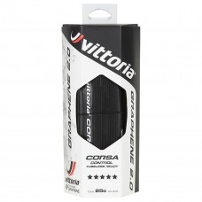 Vittoria 700x25c 25-622 Corsa Control Tubeless Ready Graphene 2.0 Foldable Tyre Full Black