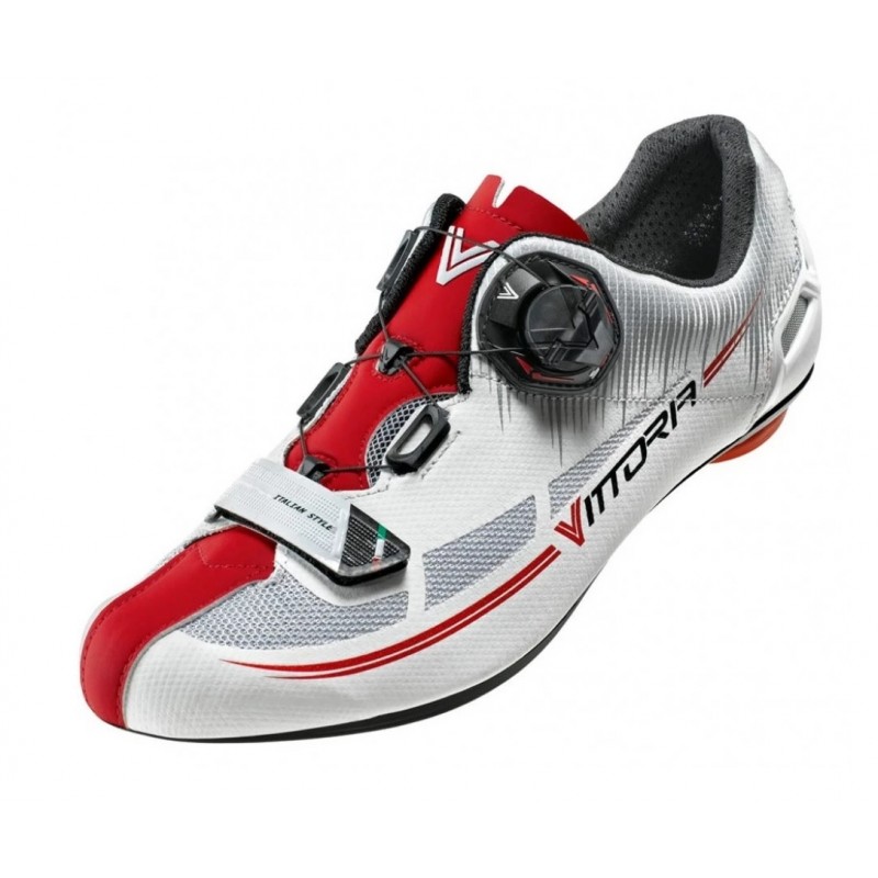 Vittoria Fusion Nylon Sole Road Cycling Shoe Red White