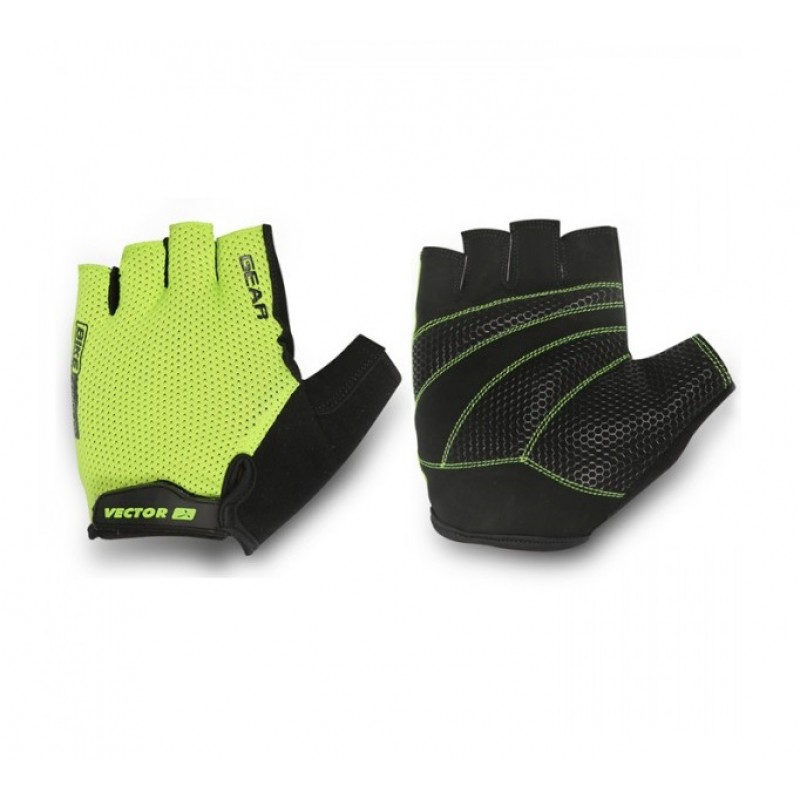 Viva Gear Half Finger Cycling Gloves Green Black
