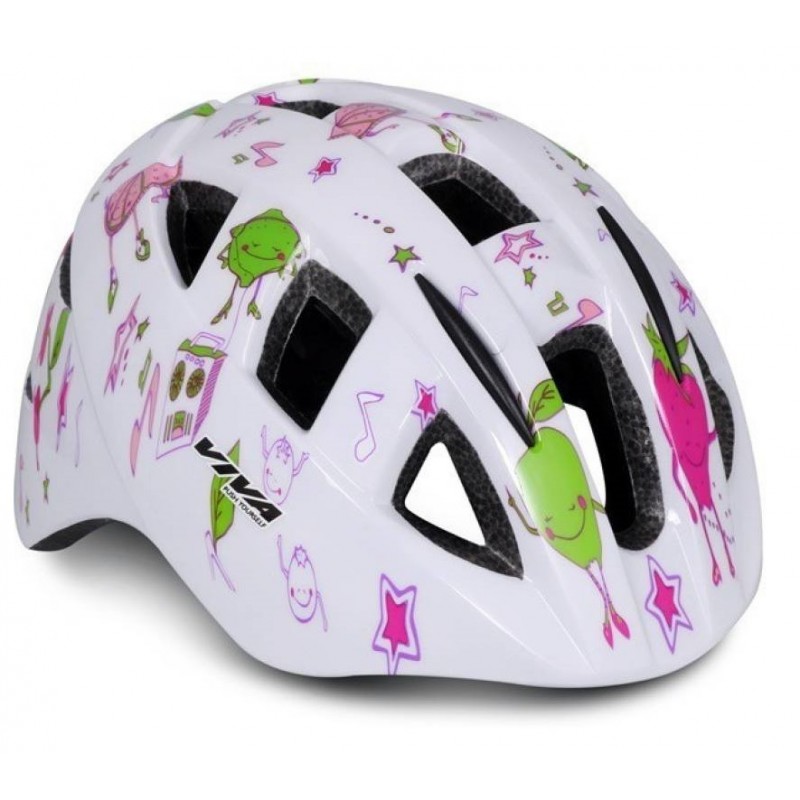 Viva H-100 JR Cycling Helmet White Green