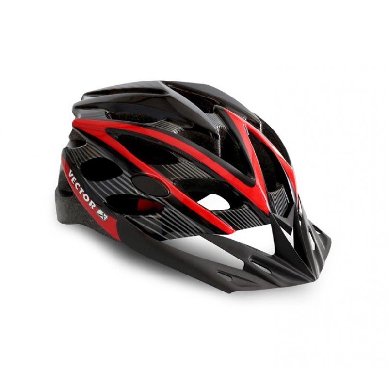 Viva H-40 Cycling Helmet Red Black