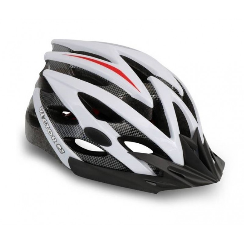 Viva H-40 Cycling Helmet White Carbon