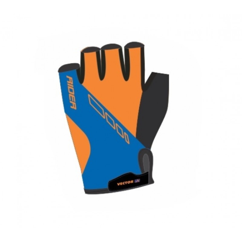 Viva Rider Half Finger Cycling Gloves Blue Orange