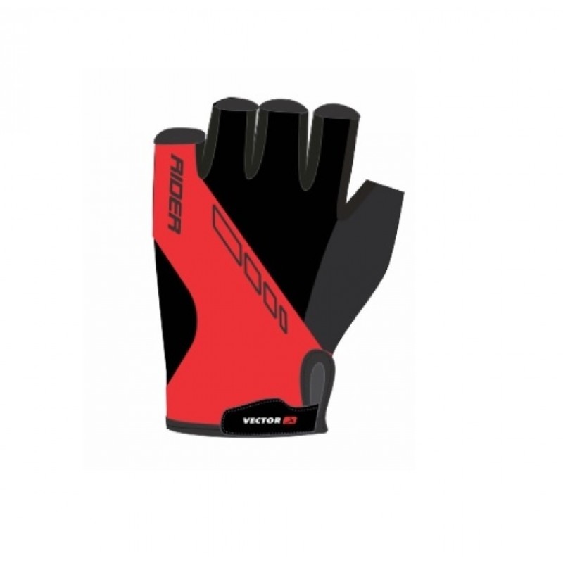 Viva Rider Half Finger Cycling Gloves Red Black