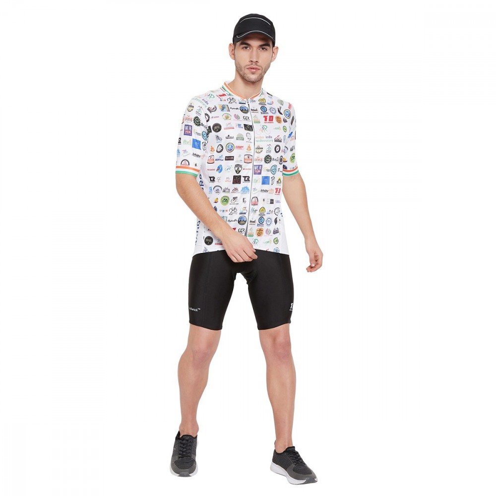 Buy Audax India Mens Club Fit Cycling Jersey White Online in india