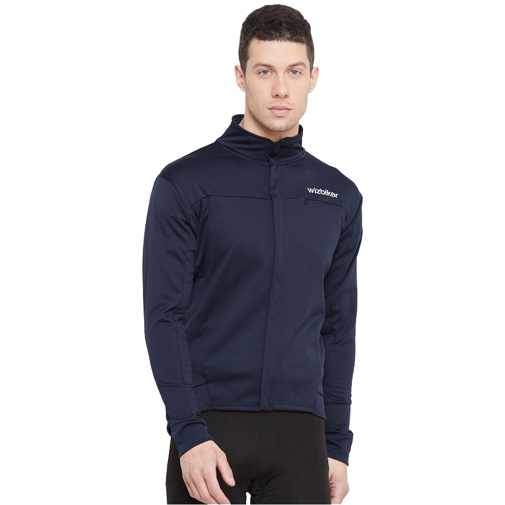 Buy wizbiker Winter Cycling Jersey Blue Online in india wizbiker