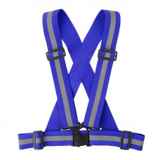 wizbiker High Visibility Adjustable Reflective Strap Blue