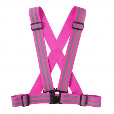 wizbiker High Visibility Adjustable Reflective Strap Pink
