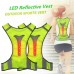 wizbiker LED Reflective High Visibility Safety Vest for Night Running/Riding Green