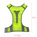 wizbiker LED Reflective High Visibility Safety Vest for Night Running/Riding Green