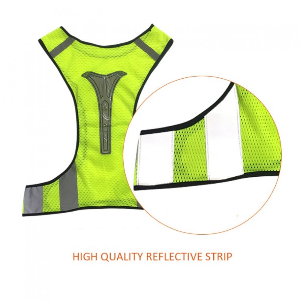 Buy wizbiker LED Reflective High Visibility Safety Vest for Night Running  Riding Green Online in india