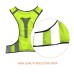 wizbiker LED Reflective High Visibility Safety Vest for Night Running/Riding Green