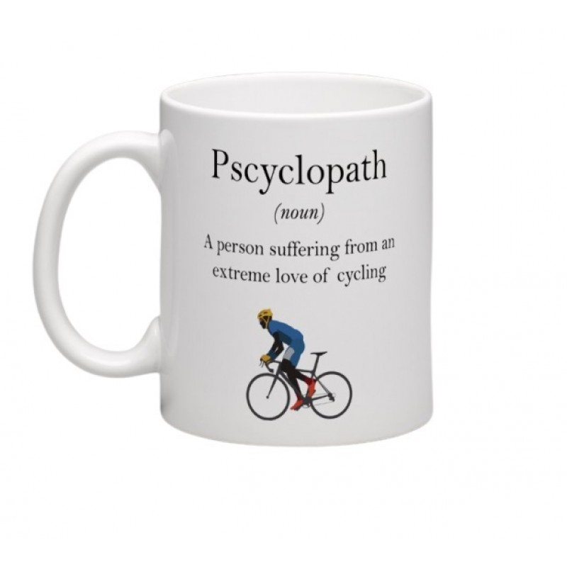 wizbiker Pscyclopath Cycling Theme Mug