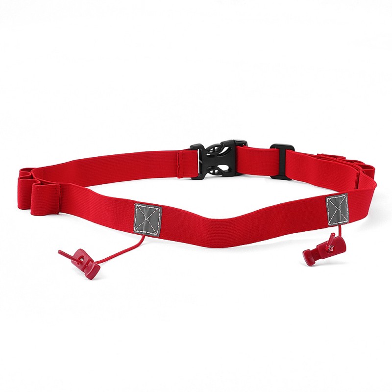 wizbiker Running/Triathlon Belt with Energy bar holder Red