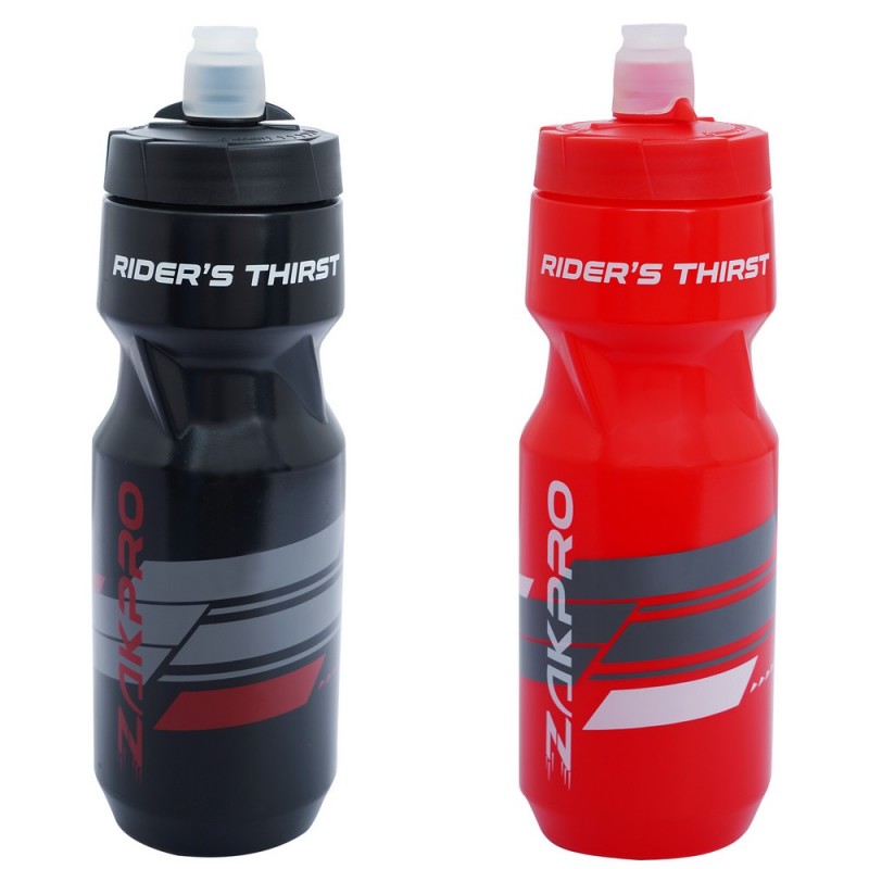 ZAKPRO Rider’s Thirst Cycling/Sports Water Bottle Trasparent Black and Red Combo