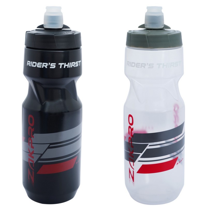 ZAKPRO Rider’s Thirst Cycling/Sports Water Bottle Trasparent Black and White Transparent Combo