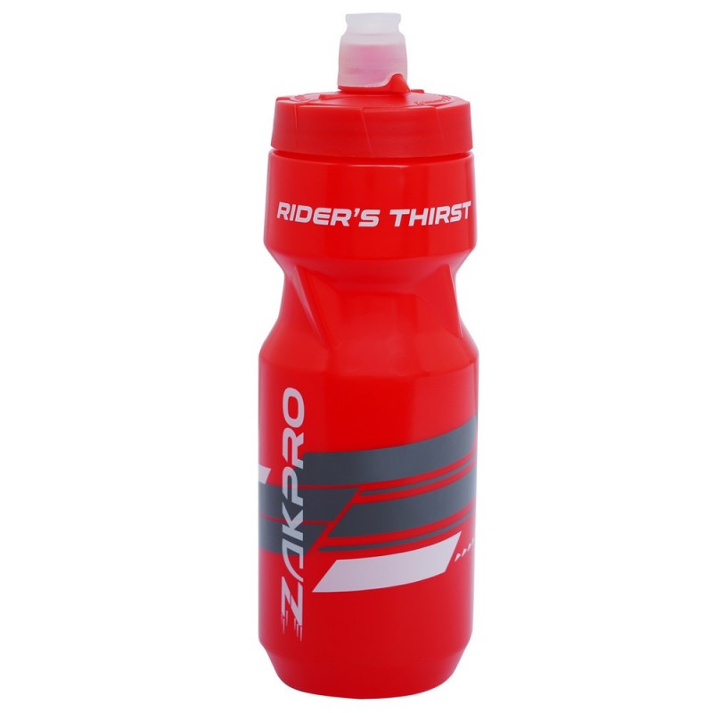 ZAKPRO Rider’s Thirst Cycling/Sports Water Bottle Trasparent Red