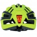 Zakpro Uphill Series Inmold MTB Cycling Helmet With Rear LED flicker lights Fluorescent Green