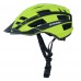 Zakpro Uphill Series Inmold MTB Cycling Helmet With Rear LED flicker lights Fluorescent Green