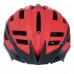 Zakpro Uphill Series Inmold MTB Cycling Helmet With Rear LED flicker lights Red