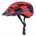 Zakpro Uphill Series Inmold MTB Cycling Helmet With Rear LED flicker lights Red