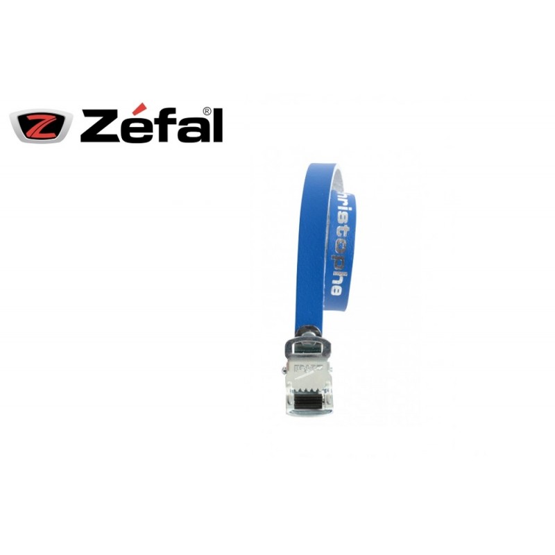 Zefal Christophe Pedal Clip Belt Leather Strap Blue