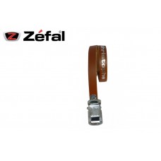 Zefal Christophe Pedal Clip Belt Leather Strap Dark Brown