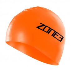 Zone3 Silicone Swimming Cap Hi-viz Orange