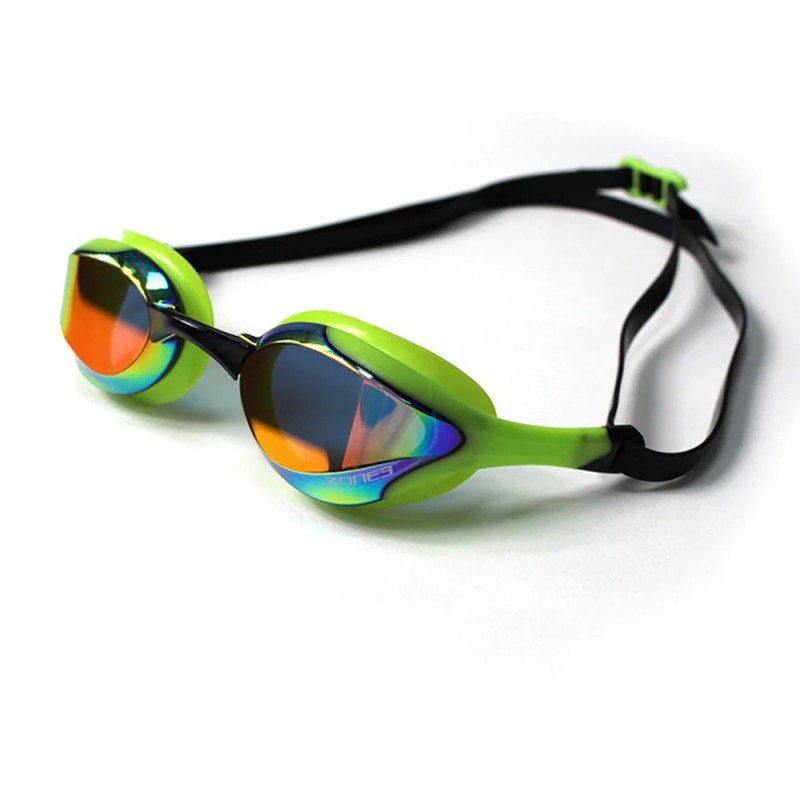 Zone3 Volare Streamline Racing Goggles Swimming Mirror Lens  Green/Black