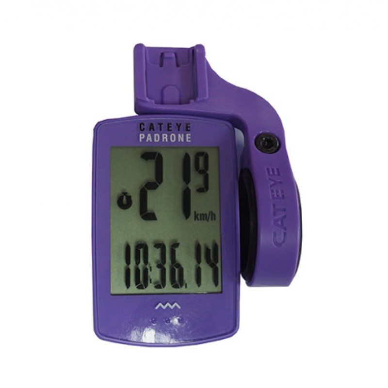 Cateye Wireless Computer Padrone+ CC-PA 100W Purple With Outfront Bracket