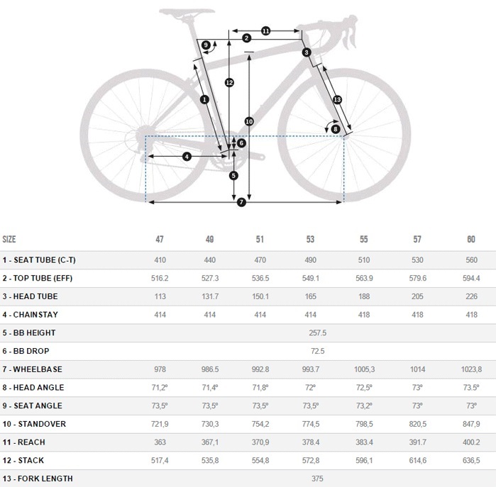 Orbea Frame Size Chart